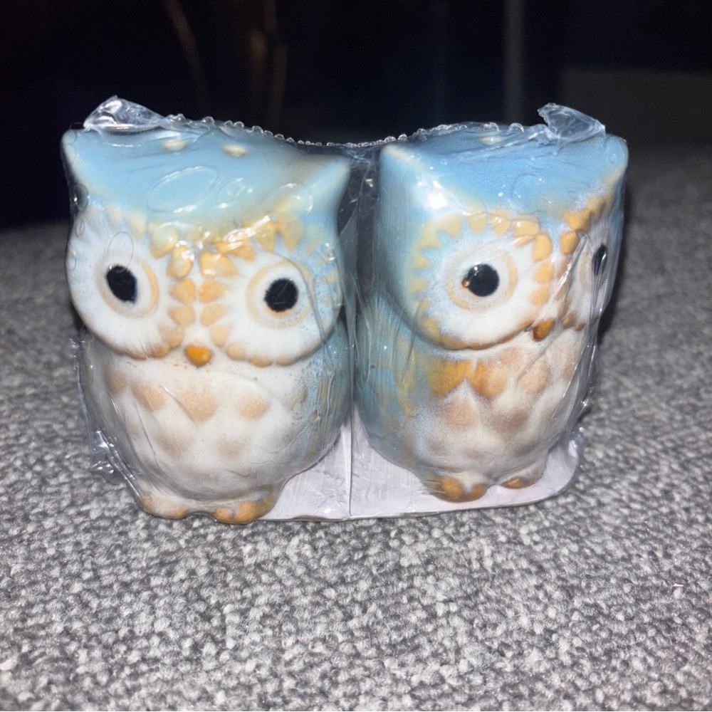 Vintage Midwood Brands Ceramic Owls  Salt And Pepper Shakers collectibles 2pc